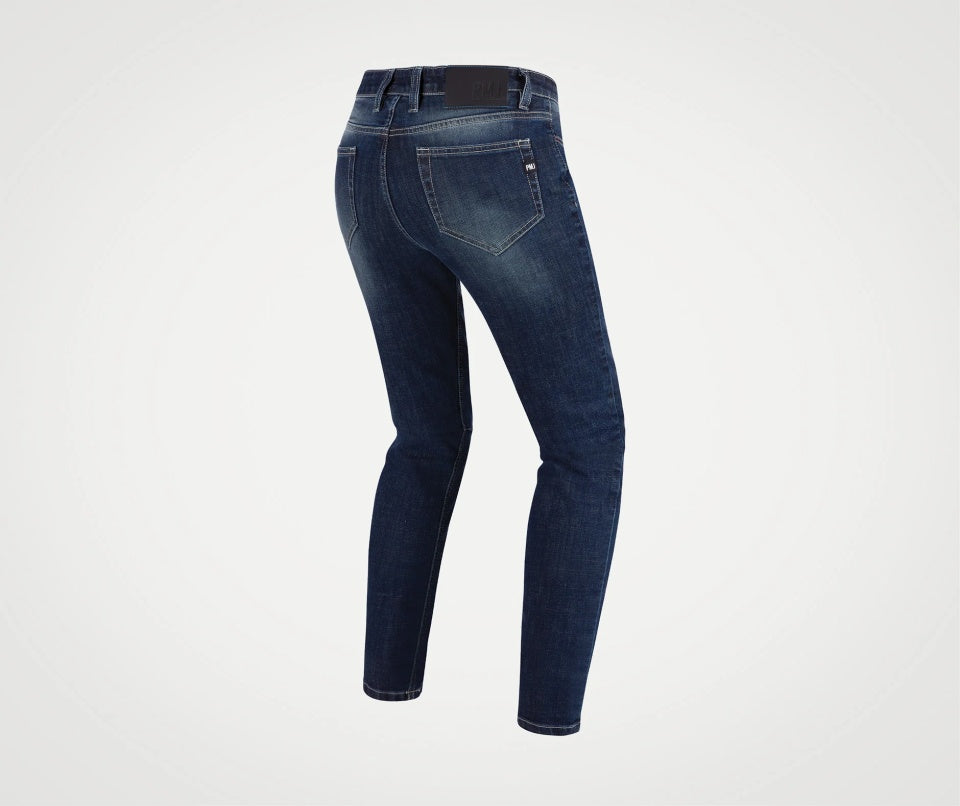 Blugi moto femei PMJ New Rider blue (protectii incluse) A