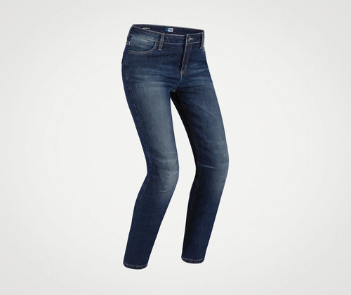 Blugi moto femei PMJ New Rider blue (protectii incluse) A