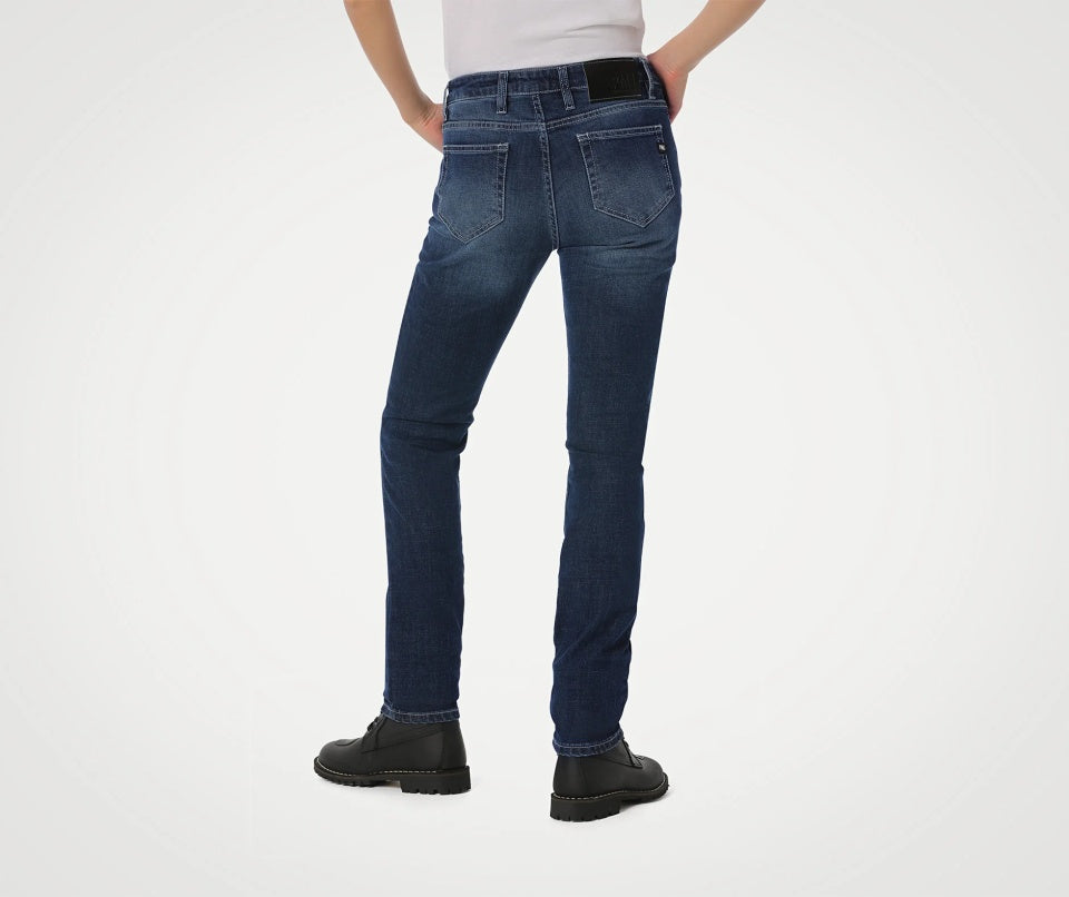 Blugi moto femei PMJ New Rider blue (protectii incluse) A