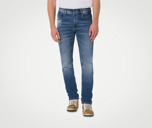 Blugi moto PMJ Cruise T-Strech blue (protectii incluse) AA