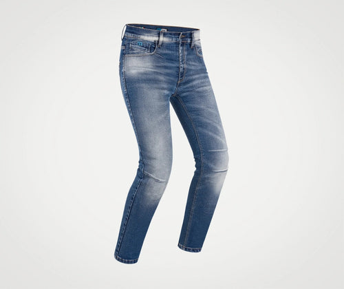 Blugi moto PMJ Cruise T-Strech blue (protectii incluse) AA