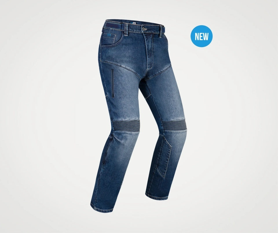 Blugi moto PMJ Dust T-Tex blue (protectii incluse) AAA