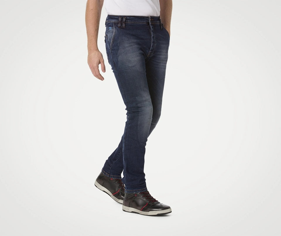 Blugi moto PMJ Russel blue (protectii incluse) AA