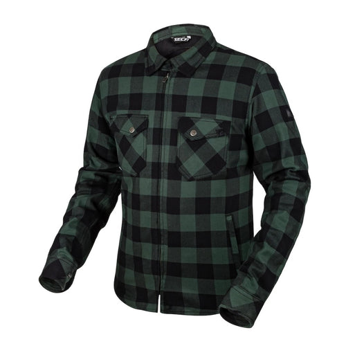 Camasa moto SECA MARSHAL II green (protectii incluse)