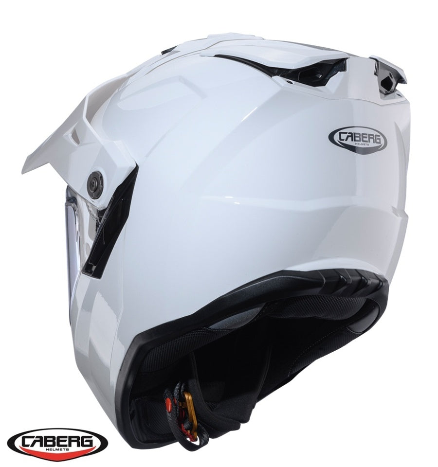 Casca adventure/off road Caberg model Tanami SV A1 alb lucios Pinlock ready - lentila Pinlock inclusa