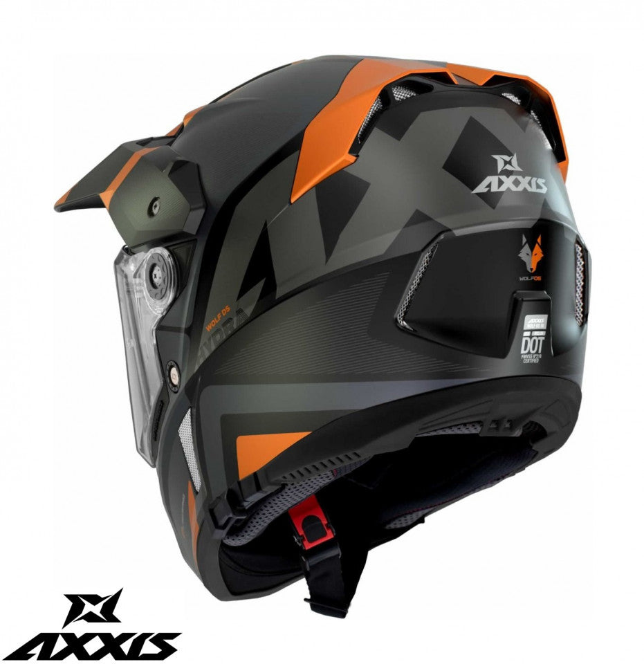 Casca adventure/touring/off road Axxis model Wolf DS Hydra B4 portocaliu mat - tip viziera: MT-V-20