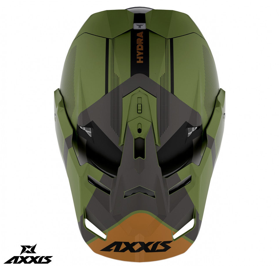 Casca adventure/touring/off road Axxis model Wolf DS Hydra B6 verde mat - tip viziera: MT-V-20
