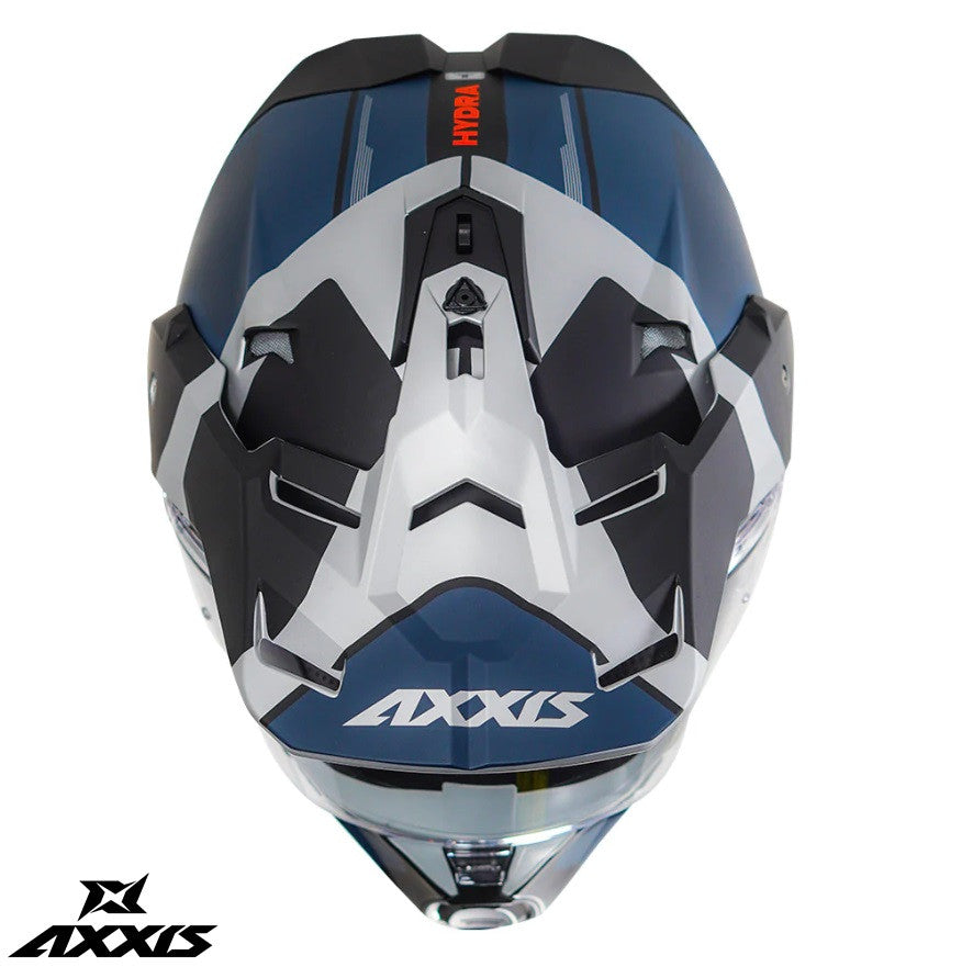 Casca adventure/touring/off road Axxis model Wolf DS Hydra C17 albastru mat - tip viziera: MT-V-20