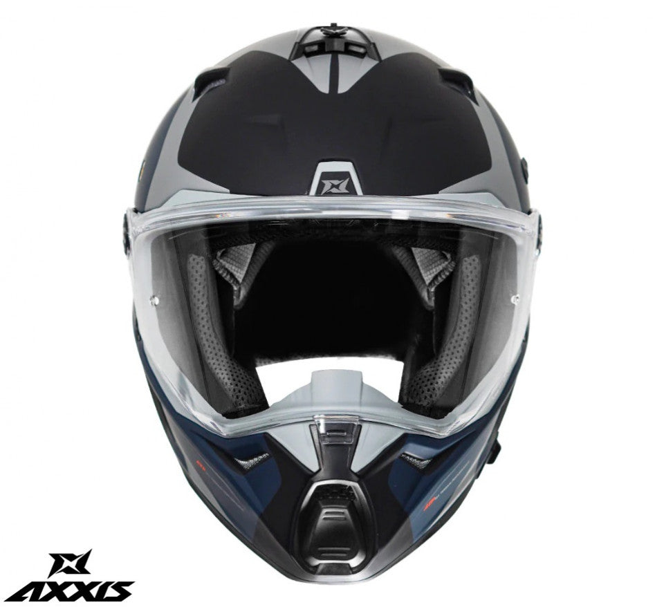 Casca adventure/touring/off road Axxis model Wolf DS Hydra C17 albastru mat - tip viziera: MT-V-20