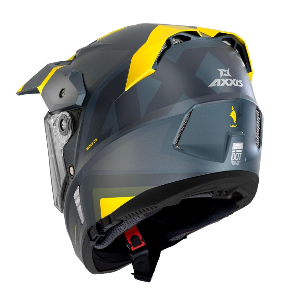 Casca adventure/touring/off road Axxis model Wolf DS Hydra C17 albastru mat - tip viziera: MT-V-20