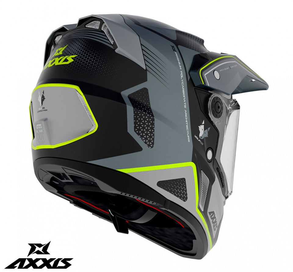 Casca adventure/touring/off road Axxis model Wolf DS Roadrunner B2 gri lucios – tip viziera: MT-V-20