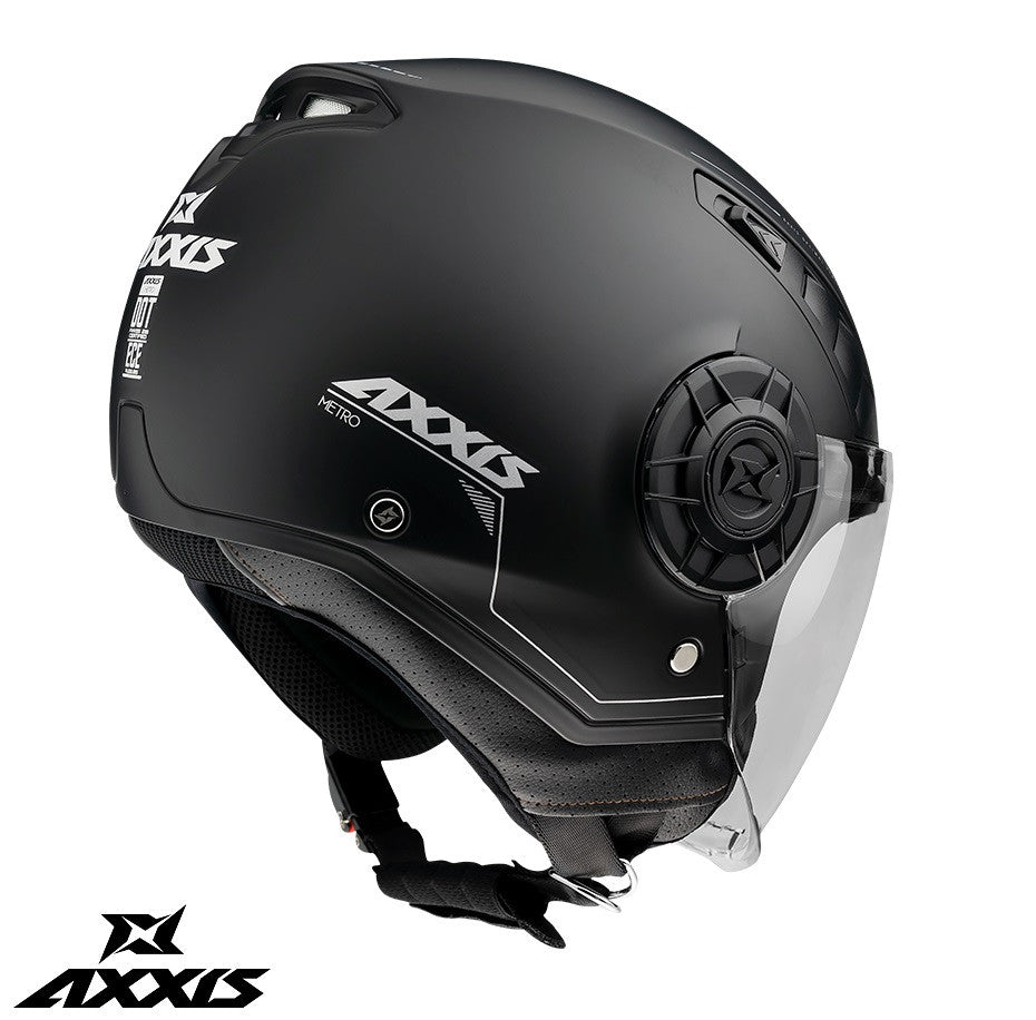 Casca Axxis model Metro A1 negru lucios (open face) - tip viziera: MT-V-26B