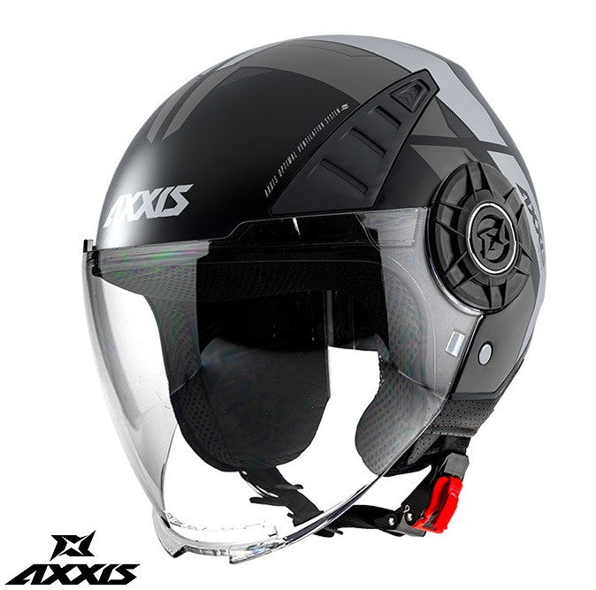 Casca Axxis model Metro Cool B2 gri mat (open face) - tip viziera: MT-V-26B