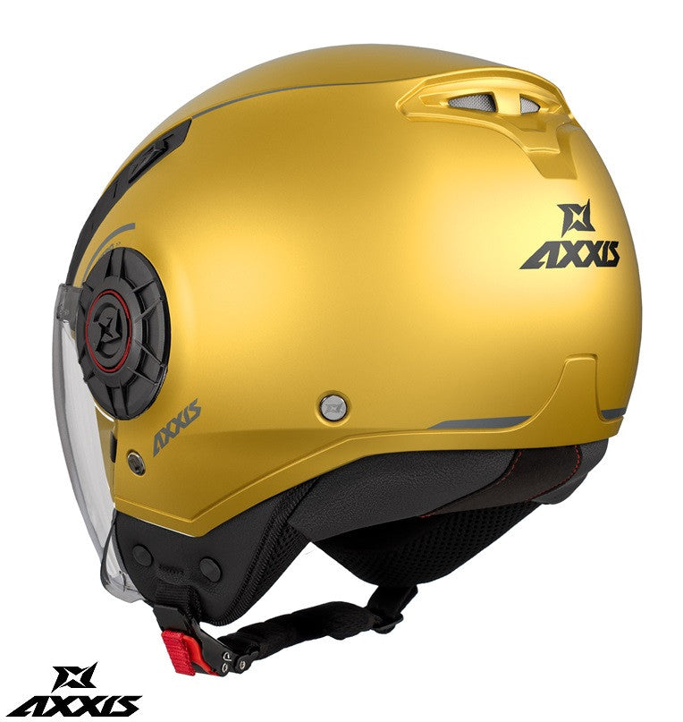 Casca Axxis model Metro S A3 galben mat (open face) - omologare noua ECE 22.06