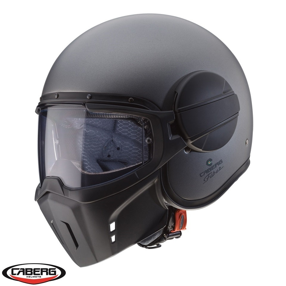 Casca Caberg model Ghost X gun metal (titanium) mat - fibra de sticla - omologare noua: ECE 22.06