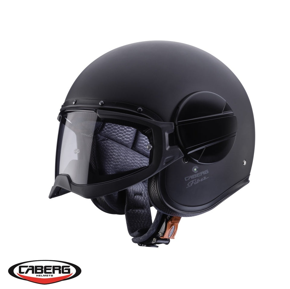 Casca Caberg model Ghost X negru mat - fibra de sticla - omologare noua ECE 22.06