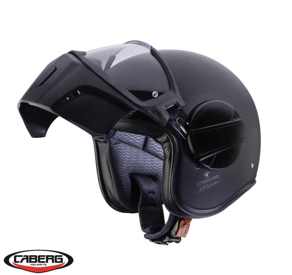 Casca Caberg model Ghost X negru mat - fibra de sticla - omologare noua ECE 22.06