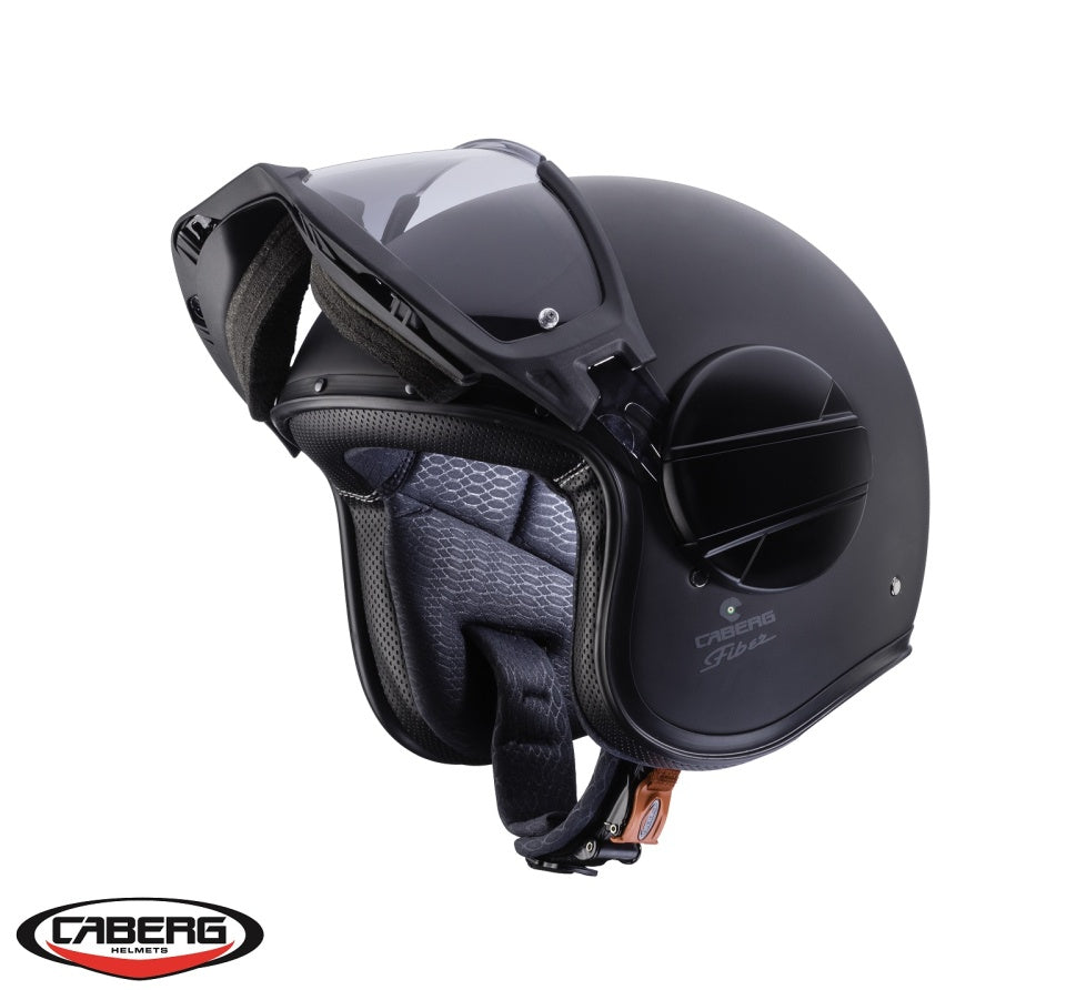 Casca Caberg model Ghost X negru mat - fibra de sticla - omologare noua ECE 22.06