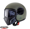 Casca Caberg model Ghost X verde military mat - fibra de sticla - omologare noua ECE 22.06