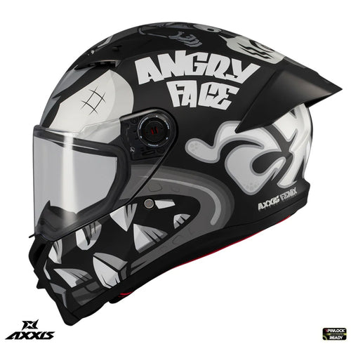 Casca integrala Axxis Fenix Angry Face B2 negru mat - tip viziera: MT-V-31B - DKS429
