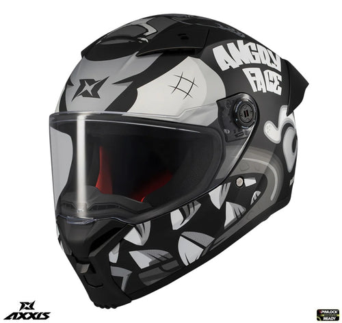 Casca integrala Axxis Fenix Angry Face B2 negru mat - tip viziera: MT-V-31B - DKS429