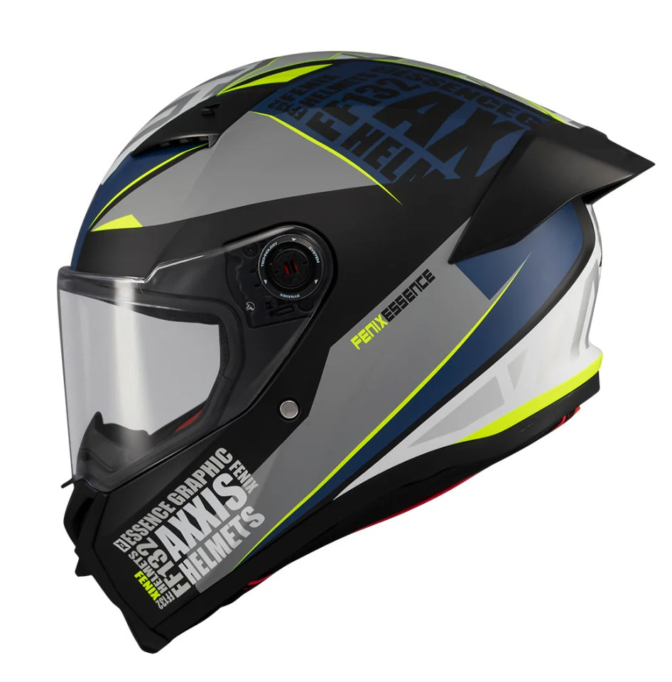 Casca integrala Axxis Fenix Essence C2 gri/albastru mat - tip viziera: MT-V-31B - DKS429