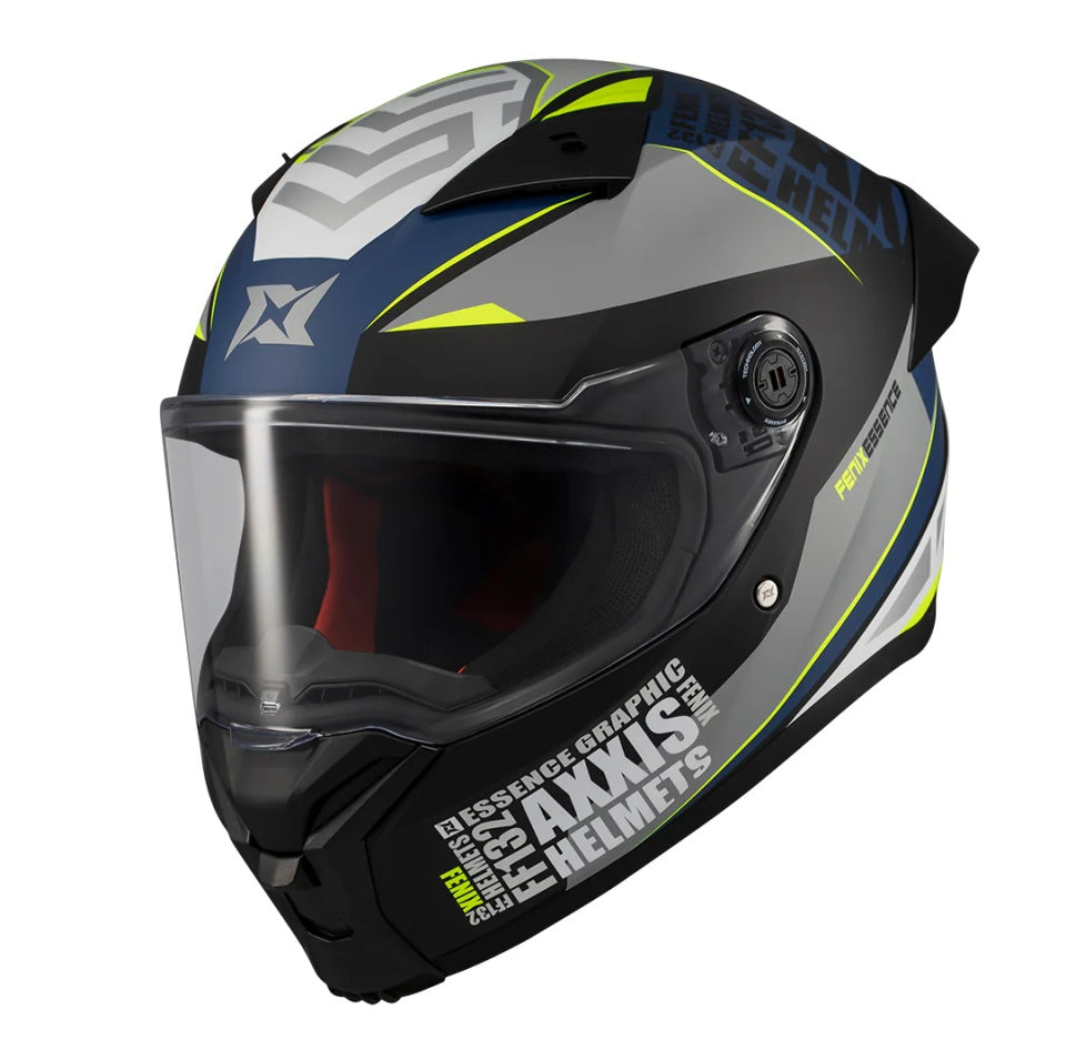 Casca integrala Axxis Fenix Essence C2 gri/albastru mat - tip viziera: MT-V-31B - DKS429