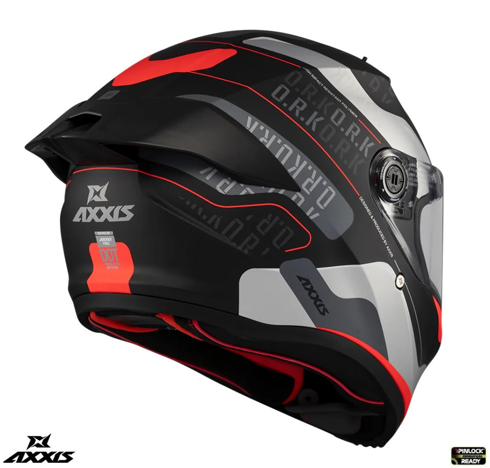 Casca integrala Axxis Fenix Ork B5 rosu mat - tip viziera: MT-V-31B - DKS429