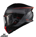 Casca integrala Axxis Hawk Evo SV Dark Justice C1 gri mat (ochelari soare integrati) - tip viziera: MT-V-31