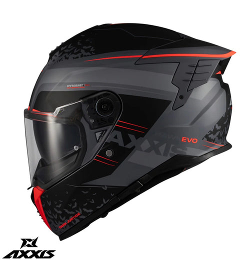 Casca integrala Axxis Hawk Evo SV Dark Justice C1 gri mat (ochelari soare integrati) - tip viziera: MT-V-31