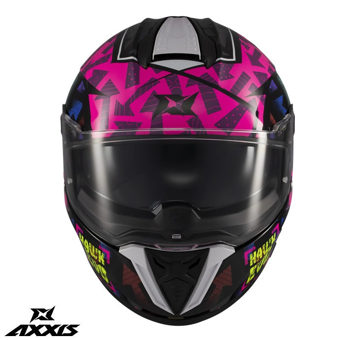 Casca integrala Axxis Hawk Evo SV Sketchbook B8 roz (fuchsia) lucios (ochelari soare integrati) - tip viziera: MT-V-31