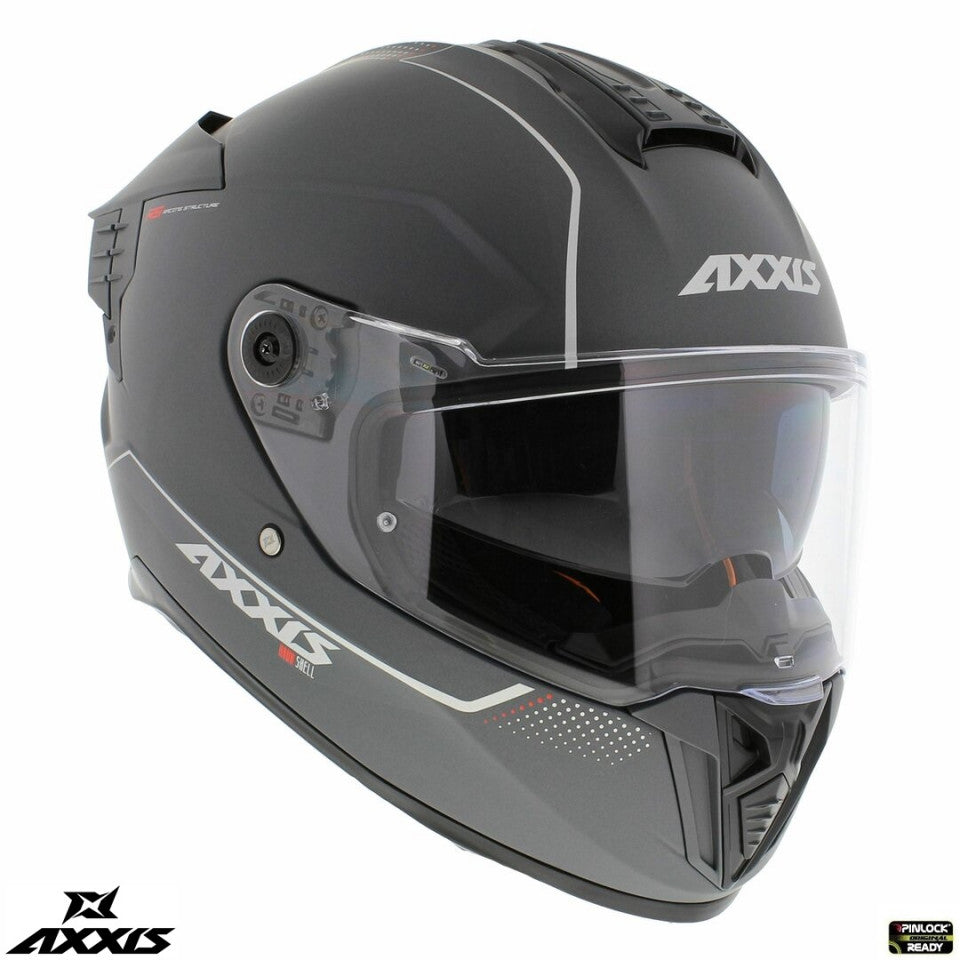Casca integrala Axxis Hawk SV A2 titanium mat (ochelari soare integrati) - tip viziera: MT-V-31