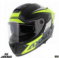 Casca integrala Axxis Hawk SV Judge B3 galben fluor mat negru mat (ochelari soare integrati) - tip viziera: MT-V-31