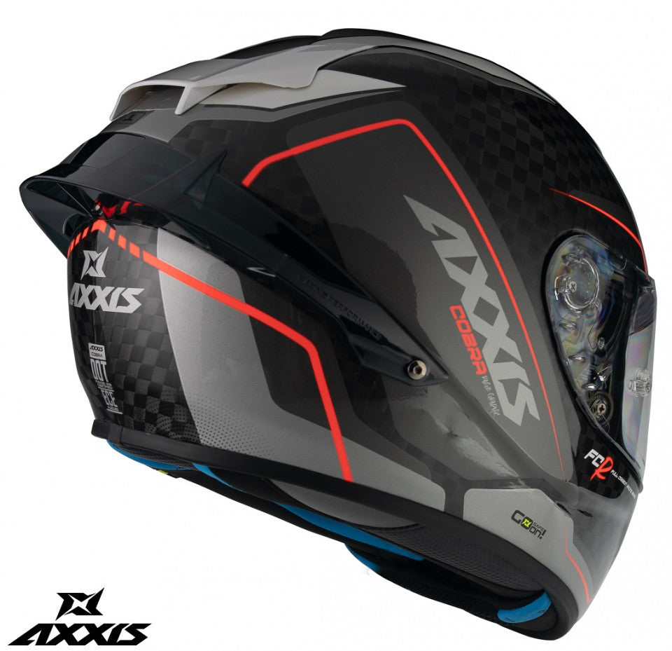 Casca integrala Axxis model Cobra Rage A2 gri lucios carbon - 100% carbon