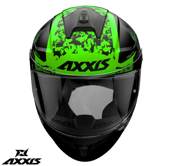 Casca integrala Axxis model Draken S Cosa Nostra B6 verde fluor lucios - tip viziera: MT-V-18C