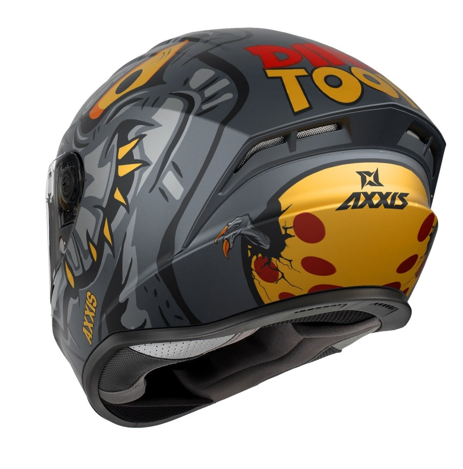 Casca integrala Axxis model Draken S Dinotoon B5 rosu mat - tip viziera: MT-V-18C