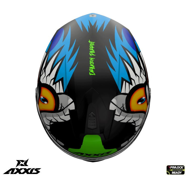 Casca integrala Axxis model Draken S Parrot A1 negru mat - tip viziera: MT-V-18C