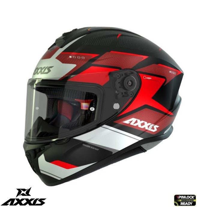 Casca integrala Axxis model Draken S Sunray B5 rosu fluor lucios - tip viziera: MT-V-18C