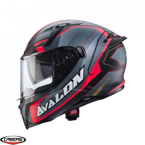 Casca integrala Caberg model Avalon X SV Optic L7 negru/gri/rosu mat Pinlock ready