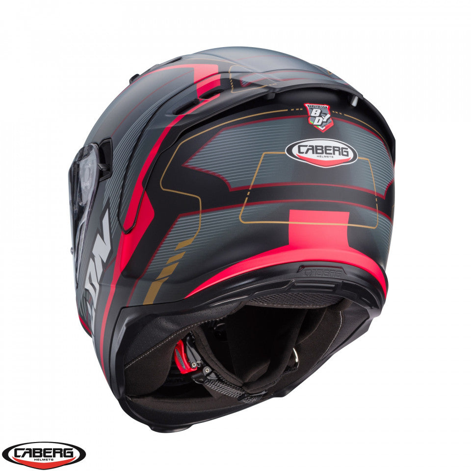 Casca integrala Caberg model Avalon X SV Optic L7 negru/gri/rosu mat Pinlock ready