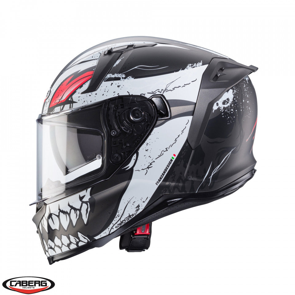 Casca integrala Caberg model Avalon X SV Punk K8 gri/alb/rosu mat Pinlock ready