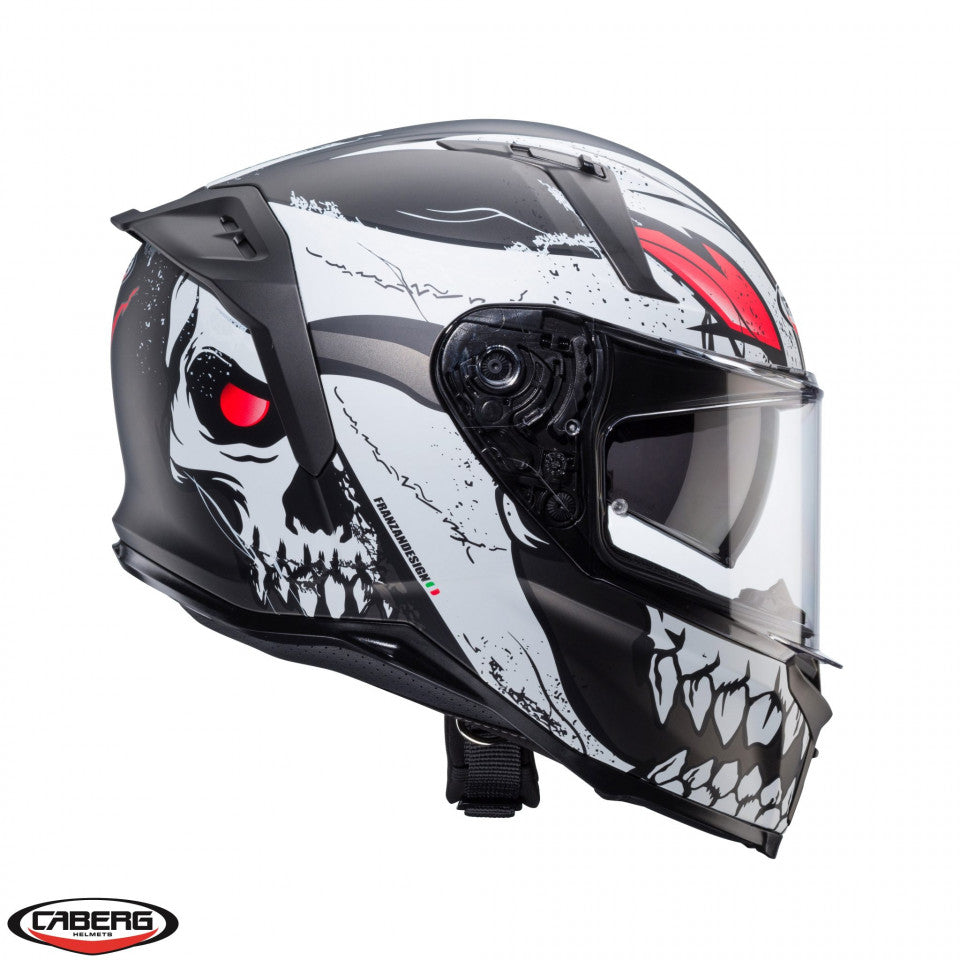 Casca integrala Caberg model Avalon X SV Punk K8 gri/alb/rosu mat Pinlock ready