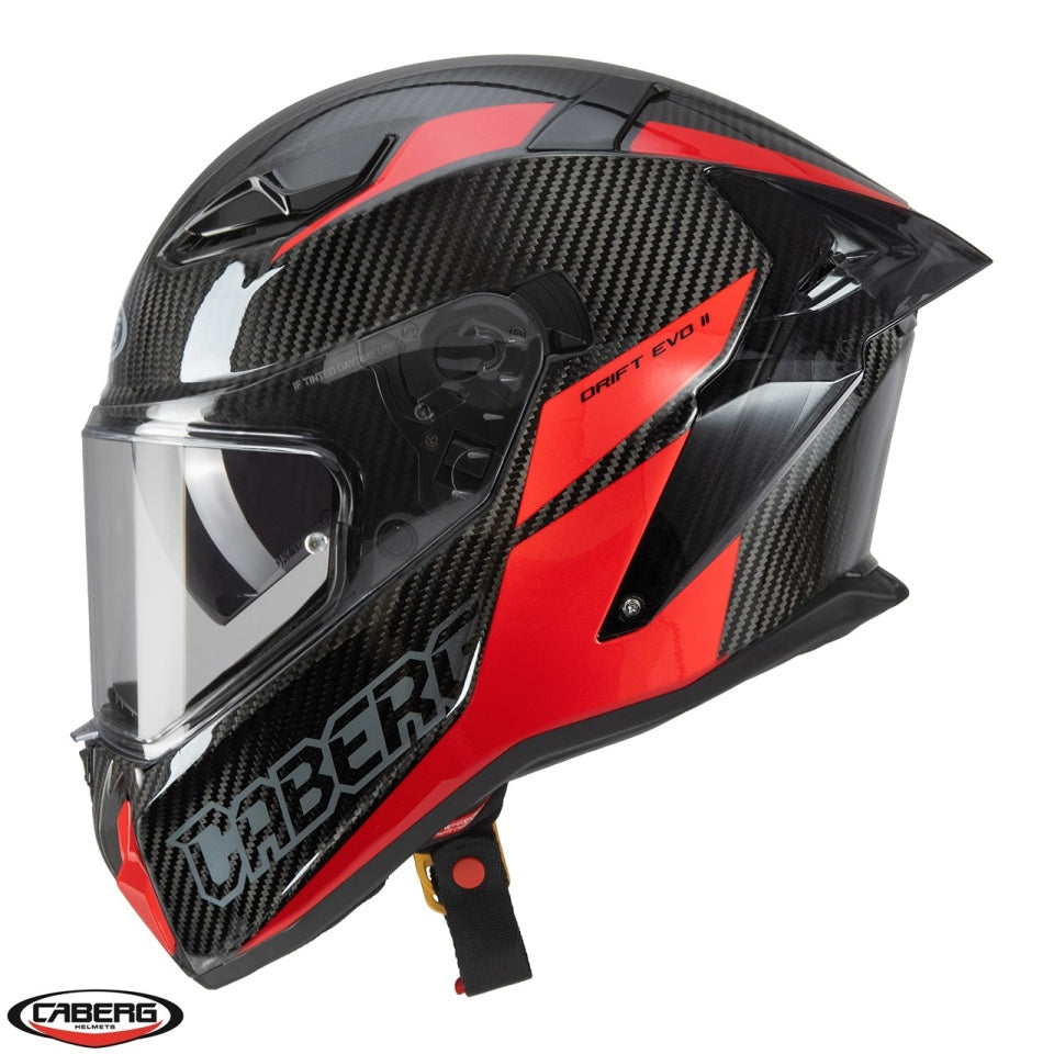 Casca integrala Caberg model Drift Evo II Carbon Nova N5 rosu Pinlock ready - lentila Pinlock - 100% carbon