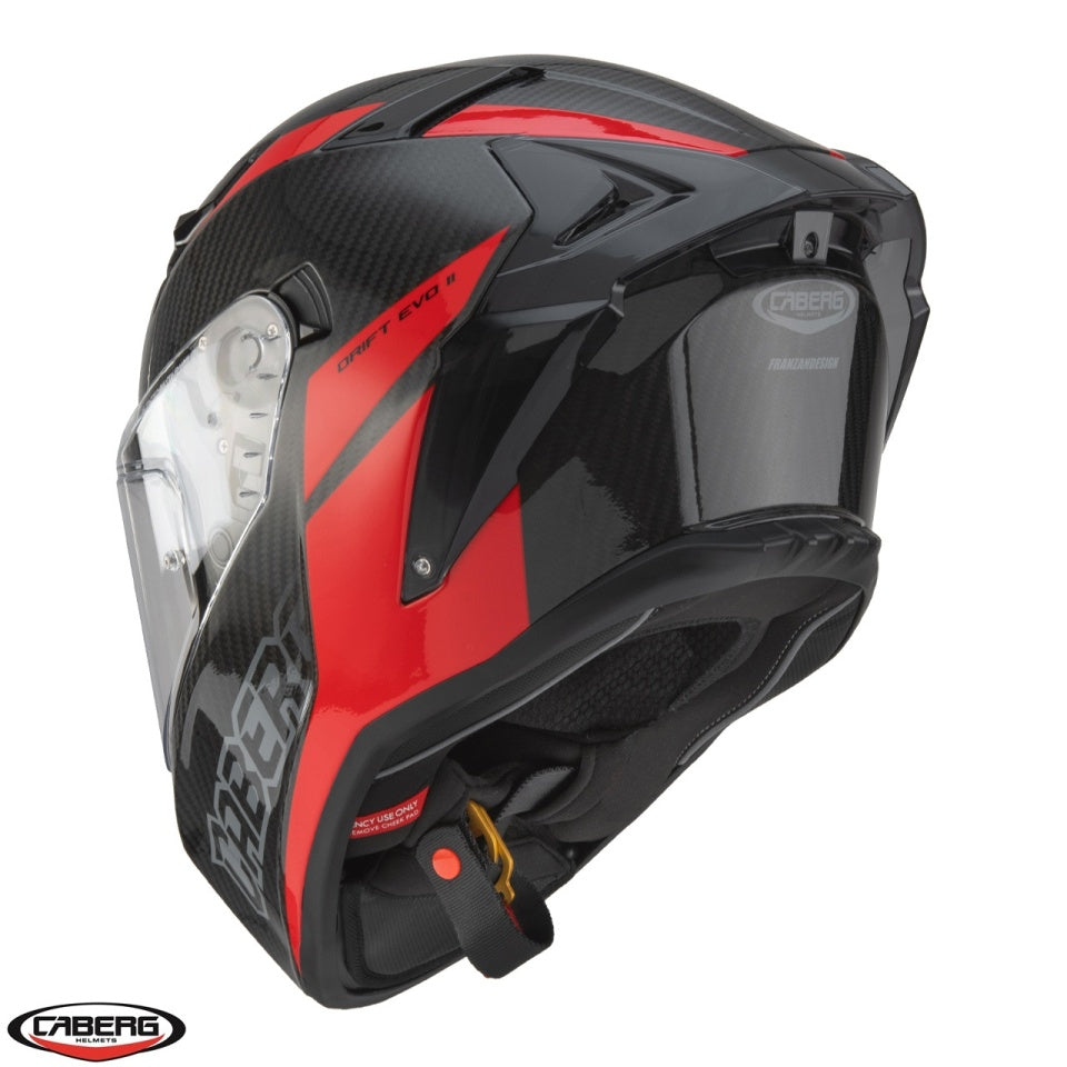 Casca integrala Caberg model Drift Evo II Carbon Nova N5 rosu Pinlock ready - lentila Pinlock - 100% carbon