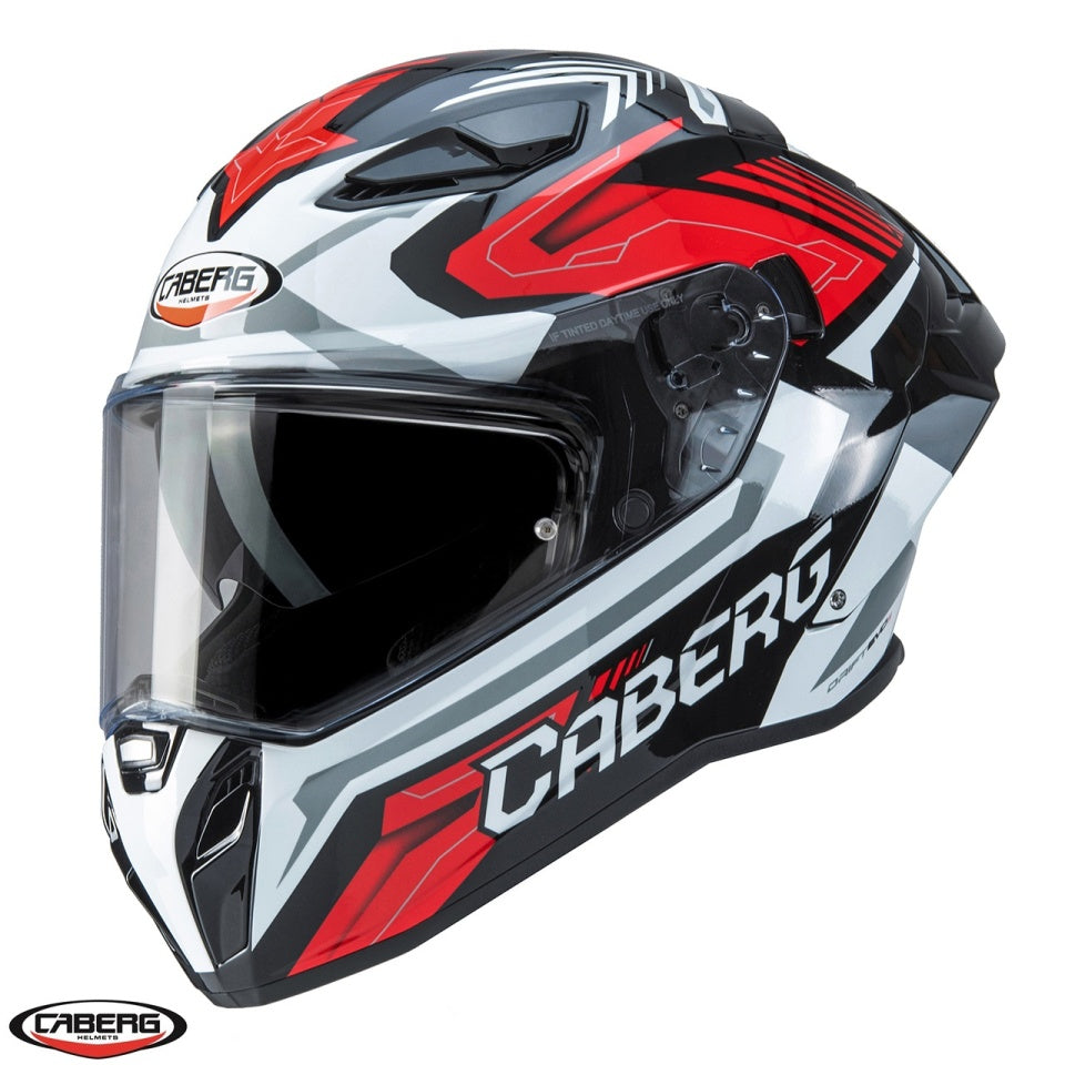 Casca integrala Caberg model Drift Evo II SV Jarama G0 negru/alb/rosu lucios Pinlock ready - lentila Pinlock inclusa