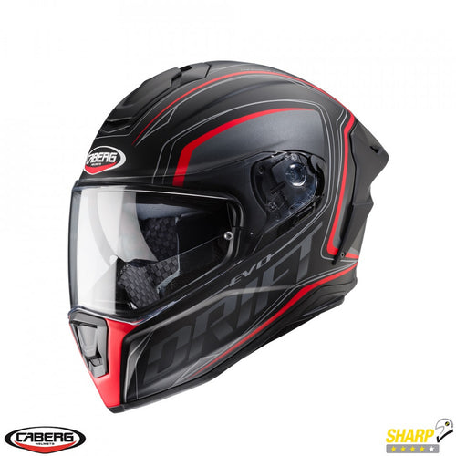 Casca integrala Caberg model Drift Evo SV Integra H9 negru antracit rosu fluor mat Pinlock ready - lentila Pinlock inclusa