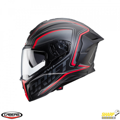 Casca integrala Caberg model Drift Evo SV Integra H9 negru antracit rosu fluor mat Pinlock ready - lentila Pinlock inclusa