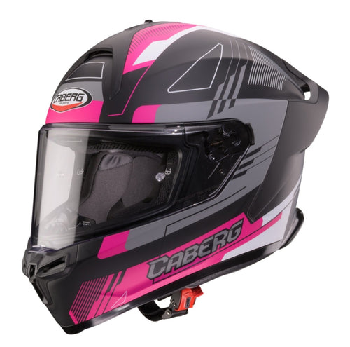 Casca integrala Caberg model Roxter Colt S2 negru/fuchsia (roz)/gri mat Pinlock ready
