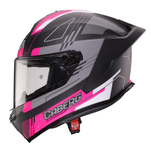 Casca integrala Caberg model Roxter Colt S2 negru/fuchsia (roz)/gri mat Pinlock ready