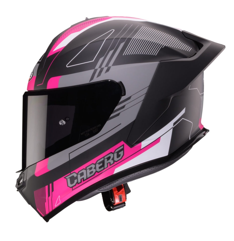 Casca integrala Caberg model Roxter Colt S2 negru/fuchsia (roz)/gri mat Pinlock ready